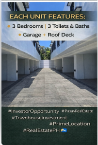 12 New Townhomes in Pasay – Investment Opportunity 3 with hashtags